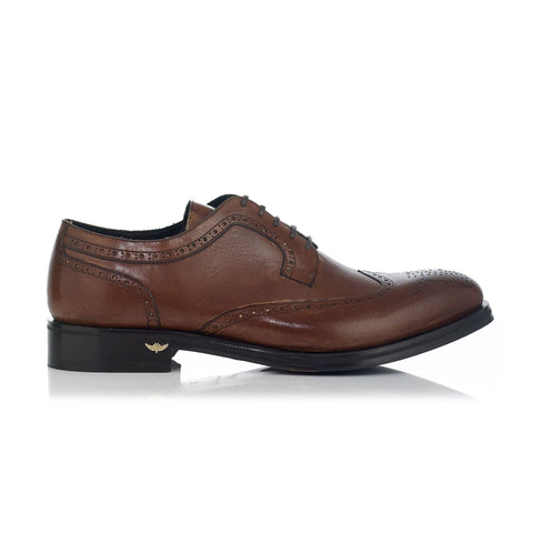 4006/103 Derby Brogue de Couro Polido